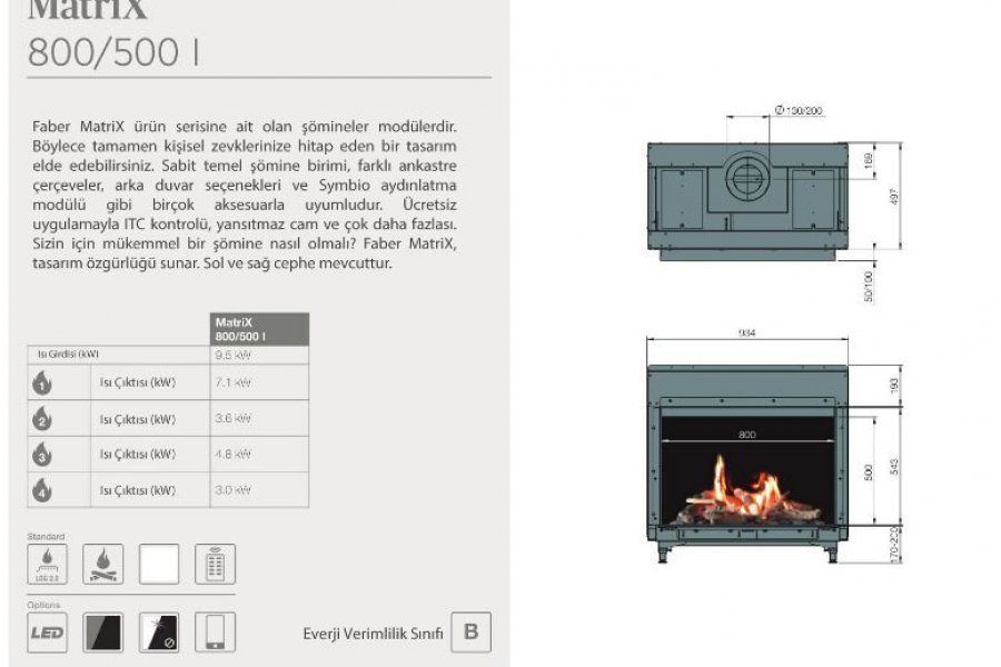 MATRİX 800/500 DÜZ 